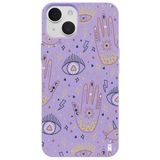 Casen iPhone 14 Plus ile Uyumlu Silikon Kılıf, Lila, Kamera Korumalı, I'm Mysterious Tasarımlı