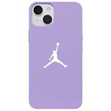 Casen iPhone 14 Plus Lila Lansman Renkli Silikon Premium Basketbol Kılıf