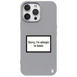 Casen iPhone 14 Pro ile Uyumlu Silikon Kılıf, Kamera Korumalı, Gri