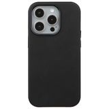Casen iPhone 14 Pro ile Uyumlu Vegan Deri Kılıf, Gizli MagSafe, Darbe Emici, Siyah