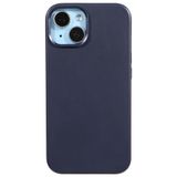 Casen iPhone 15 ile Uyumlu Vegan Deri Kılıf, Gizli MagSafe, Kamera Koruması, Darbe Emici, Lacivert