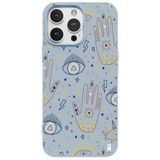 Casen iPhone 15 Pro Max ile Uyumlu Mavi Silikon Kılıf, Kamera Korumalı, Mysterious Tasarım