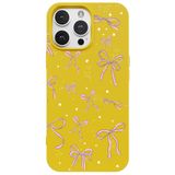 Casen iPhone 15 Pro Max ile uyumlu Sarı Ribbon Stars Kamera Korumalı Premium Renkli Silikon Kılıf, ip-15-pro-max-II