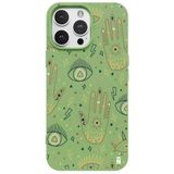 Casen iPhone 15 Pro Max ile Uyumlu Silikon Kılıf, Yeşil, Kamera Korumalı, Mysterious Tasarım