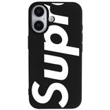 Casen iPhone 16 ile Uyumlu Siyah Lansman Sup Tasarımlı Renkli Silikon Kılıfı, ip-16