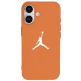 Casen iPhone 16 ile uyumlu Turuncu Lansman Renkli Silikon Premium Basketbol Kılıf, ip-16