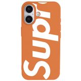 Casen iPhone 16 ile Uyumlu Turuncu Lansman Sup Tasarımlı Renkli Silikon Kılıfı, ip-16