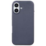 Casen iPhone 16 ile Uyumlu Vegan Deri Gizli MagSafe Kılıf, Lacivert, Darbe Emici, Premium Kamera Koruma