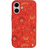 Casen iPhone 16 Kırmızı Lansman Renkli Silikon I'm Mysterious Tasarımlı Kamera Korumalı Telefon Kılıf