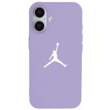 Casen iPhone 16 Lila Lansman Renkli Silikon Premium Basketbol Kılıf