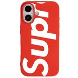 Casen iPhone 16 Plus ile Uyumlu Kırmızı Lansman Sup Tasarımlı Renkli Silikon Kılıfı, ip-16-plus