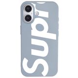 Casen iPhone 16 Plus ile Uyumlu Mavi Lansman Sup Tasarımlı Renkli Silikon Kılıfı, ip-16-plus