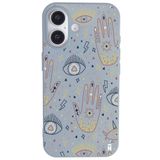 Casen iPhone 16 Plus ile Uyumlu Silikon Kılıf, Mavi, I'm Mysterious Tasarımlı, Kamera Korumalı