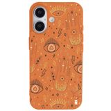 Casen iPhone 16 Plus ile Uyumlu Silikon Kılıf, Turuncu, Kamera Korumalı, I'm Mysterious Tasarımlı