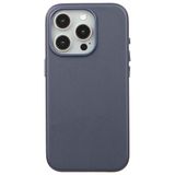 Casen iPhone 16 Pro ile Uyumlu Vegan Deri Gizli MagSafe Kılıf, Lacivert, Premium Kamera Koruma, Darbe Emici