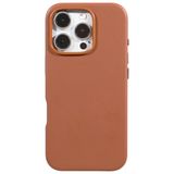 Casen iPhone 16 Pro ile Uyumlu Vegan Deri Kılıf, Gizli MagSafe, Kamera Koruması, Darbe Emici, Kiremit