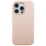 Casen iPhone 16 Pro ile Uyumlu Vegan Deri Kılıf, Gizli MagSafe, Premium Kamera Koruması, Darbe Emici, Altın