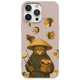 Casen iPhone 16 Pro Max ile Uyumlu Pudra Kedi Tasarımlı Gimbap Cat Renkli Silikon Telefon Kılıfı, ip-16-pro-max-II