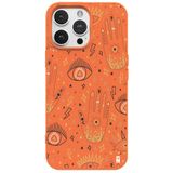 Casen iPhone 16 Pro Max ile Uyumlu Silikon Kılıf, Turuncu, Kamera Korumalı, I'm Mysterious Tasarımlı