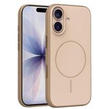Casen iPhone 16 Uyumlu Krem Premium MagSafe Destekli Darbe Emici Kamera Koruma Dayanıklı Kılıf