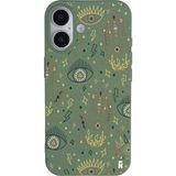 Casen iPhone 16 Yeşil Lansman Renkli Silikon I'm Mysterious Tasarımlı Kamera Korumalı Telefon Kılıf