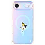 Casen iPhone 17 Air ile Uyumlu Hologram Magsafe Kedi Tasarımlı Silikon Telefon Kılıfı