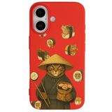 Casen iPhone 17 ile uyumlu Kırmızı Kedi Tasarımlı Gimbap Cat Renkli Silikon Telefon Kılıfı, ip-17-II