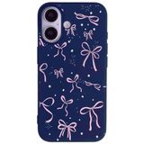 Casen iPhone 17 ile uyumlu Lacivert Ribbon Stars Kamera Korumalı Premium Renkli Silikon Kılıf, ip-17-II
