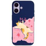 Casen iPhone 17 Lacivert Cat Sleeping Kamera Korumalı Premium Lansman Renkli Silikon Kılıfı