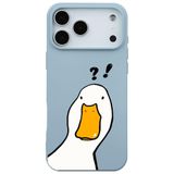 Casen iPhone 17 Pro Bebe Mavisi What Duck Ördek Tasarımlı Kamera Korumalı Renkli Silikon Kılıf