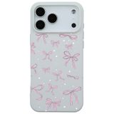Casen iPhone 17 Pro Beyaz Ribbon Stars Kamera Korumalı Premium Renkli Silikon Kılıf