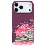 Casen iPhone 17 Pro Bordo Lansman Sakura Renkli Silikon Kılıfı