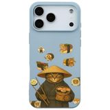 Casen iPhone 17 Pro ile Uyumlu Bebe Mavisi Kedi Tasarımlı Gimbap Cat Renkli Silikon Telefon Kılıfı, ip-17-pro-II