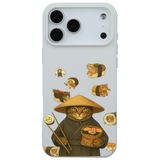 Casen iPhone 17 Pro ile uyumlu Beyaz Kedi Tasarımlı Gimbap Cat Renkli Silikon Telefon Kılıfı, ip-17-pro-II