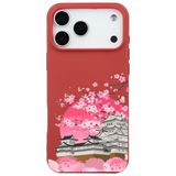 Casen iPhone 17 Pro ile Uyumlu Kırmızı Lansman Sakura Renkli Silikon Kılıfı, ip-17-pro