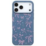 Casen iPhone 17 Pro ile uyumlu Mavi Ribbon Stars Kamera Korumalı Premium Renkli Silikon Kılıf, ip-17-pro-II