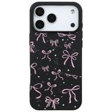 Casen iPhone 17 Pro ile uyumlu Siyah Ribbon Stars Kamera Korumalı Premium Renkli Silikon Kılıf, ip-17-pro-II