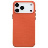 Casen iPhone 17 Pro ile Uyumlu Turuncu Gizli MagSafe Destekli Mikro Kabartma Dokulu Premium Kılıf