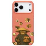 Casen iPhone 17 Pro ile uyumlu Turuncu Kedi Tasarımlı Gimbap Cat Renkli Silikon Telefon Kılıfı, ip-17-pro-II