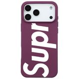 Casen iPhone 17 Pro Max ile Uyumlu Bordo Lansman Sup Tasarımlı Renkli Silikon Kılıfı, ip-17-pro-max