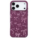 Casen iPhone 17 Pro Max ile Uyumlu Bordo Ribbon Stars Kamera Korumalı Premium Renkli Silikon Kılıf, ip-17-pro-max-II