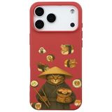 Casen iPhone 17 Pro Max ile uyumlu Kırmızı Kedi Tasarımlı Gimbap Cat Renkli Silikon Telefon Kılıfı, ip-17-pro-max-II