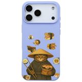 Casen iPhone 17 Pro Max ile uyumlu Lila Kedi Tasarımlı Gimbap Cat Renkli Silikon Telefon Kılıfı, ip-17-pro-max-II