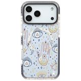 Casen iPhone 17 Pro Max ile Uyumlu MagSafe Arty Şeffaf Mysterious Tasarımlı Silikon Kılıf, Siyah Yanlar