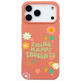 Casen iPhone 17 Pro Max ile uyumlu Turuncu Think Happy Renkli Silikon Kılıfı, ip-17-pro-max