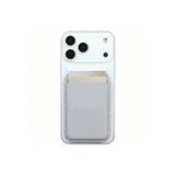 Casen Magsafe Uyumlu Mıknatıslı Deri Cüzdan Kartlık Stand Özellikli Katlanabilir Cardsafe Gri