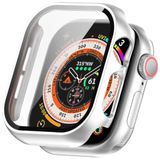 CaseOnn Apple Watch Series 9 41mm Kılıf Tam Korumalı Ekran Koruyuculu Sert Bumper Kasa Gümüş [Apple Watch Series 9 41mm ile Uyumlu]