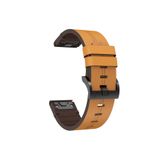 CaseOnn Garmin fenix 8 - 47 mm, Solar, Sapphire Kordon Quickfit Klasik Deri Yedek Kayış Taba