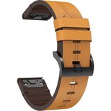 Caseonn Garmin Fenix 8 - 51 Mm, Amoled Kordon Quickfit Klasik Deri Yedek Kayış Taba