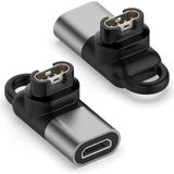 Caseonn Garmin Instinct 3 – 50 Mm, Amoled, Tactical Edition Taşınabilir Şarj Dönüştürücü Adaptörü Micro USB - Gri